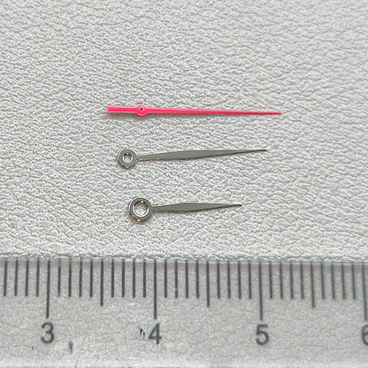 2 Sets 14mm Red Second Hand Silver Trim Watch Hands for Miyota 2315 2035 2036 2115 2305