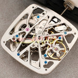 China Made M2771B Hollow Square Bare Balance Wheel Automatic Mechanical Movement