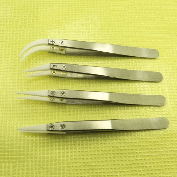 Zirconium ceramic tweezer, acid and alkali resistant, high-temp, anti-static for precise watch accessory handling