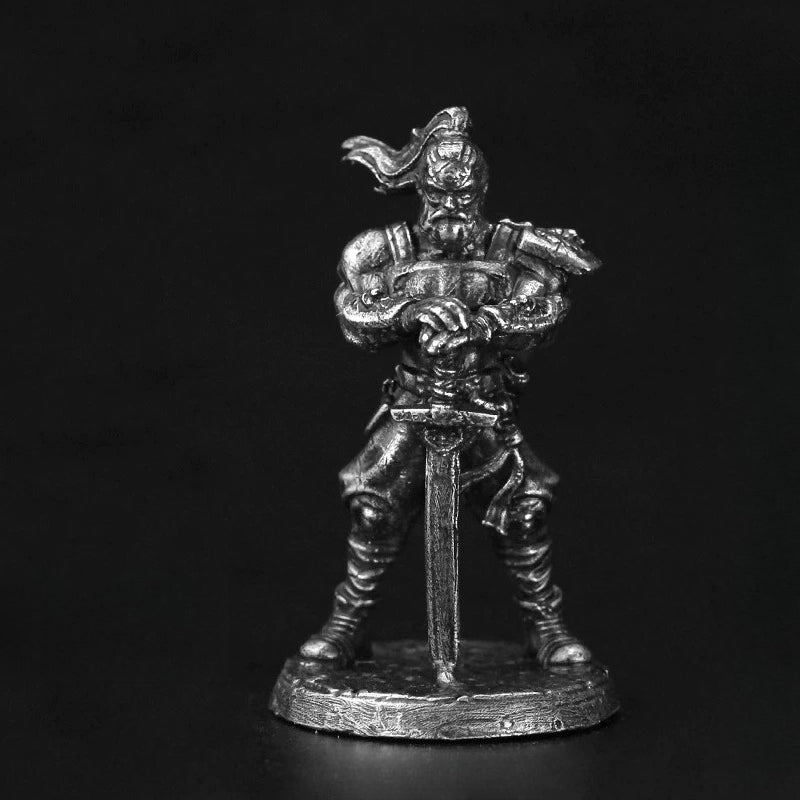 Greatsword Master Copper Miniature Figurine White Bronze Fantasy Wargame 312-6