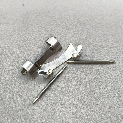 4 PIECES Stainless Steel Curved End Links Spring Bars Bracelet Watch Band Strap#1