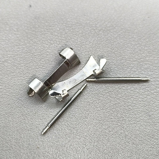 4 PIECES Stainless Steel Curved End Links Spring Bars Bracelet Watch Band Strap#1