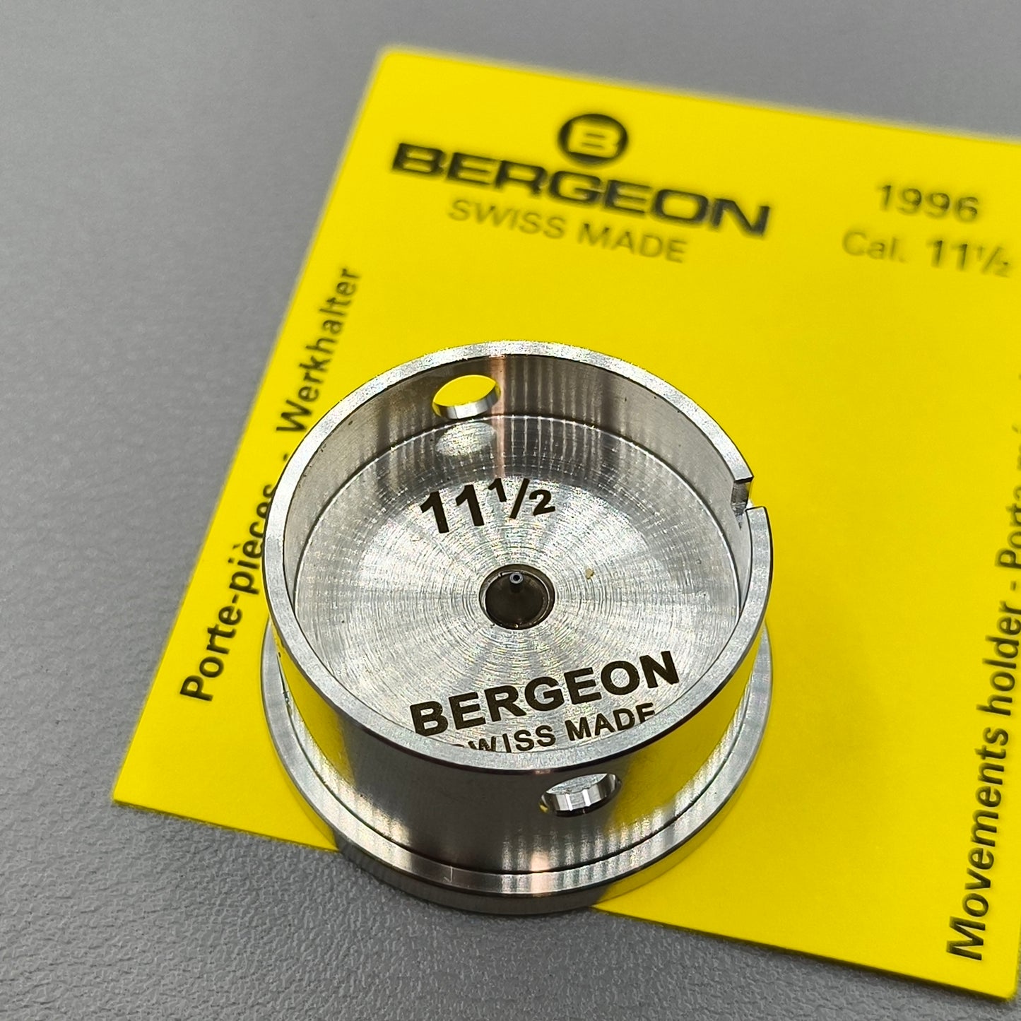Swiss Bergeon 1996-11 1/2 Movement Holder with Adjustable Hollow Center Screw