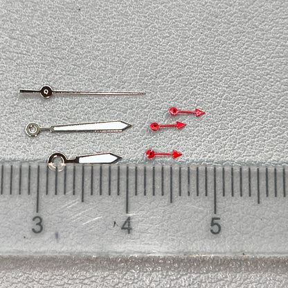 Arrow Shape Silver Trim Red Small Second Lume Watch Hands for OS10 OS60 OS80 Movement