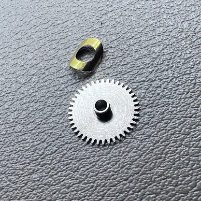 Set of 3 train bridge and hour wheel components for Seagull ST3600 and ETA6497 watch movements.