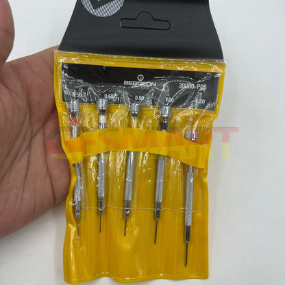 Bergeon 30080-P05 set of 5 precision watchmaker screwdrivers in protective pouch for fine watch repairs