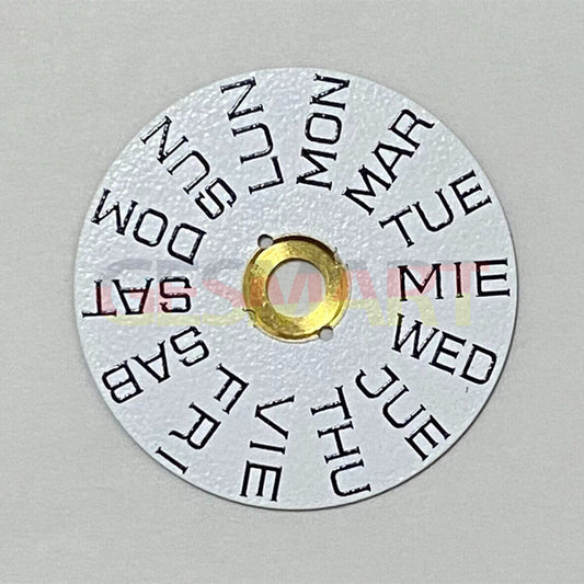 Date week disk and automatic wheel insert for ETA 2846 2836 watch movement