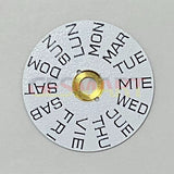 Date Week Disk Wheel Date Wheel+Automatic Wheel Opening Insert for ETA2846 2836