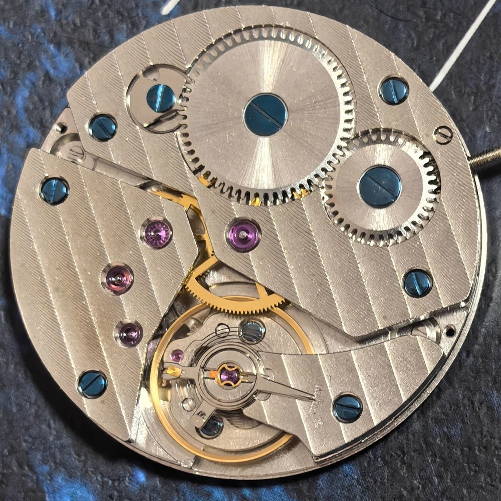 China Made 6497 Silver Manual Mechanical Movement 2 Hands With Small Second