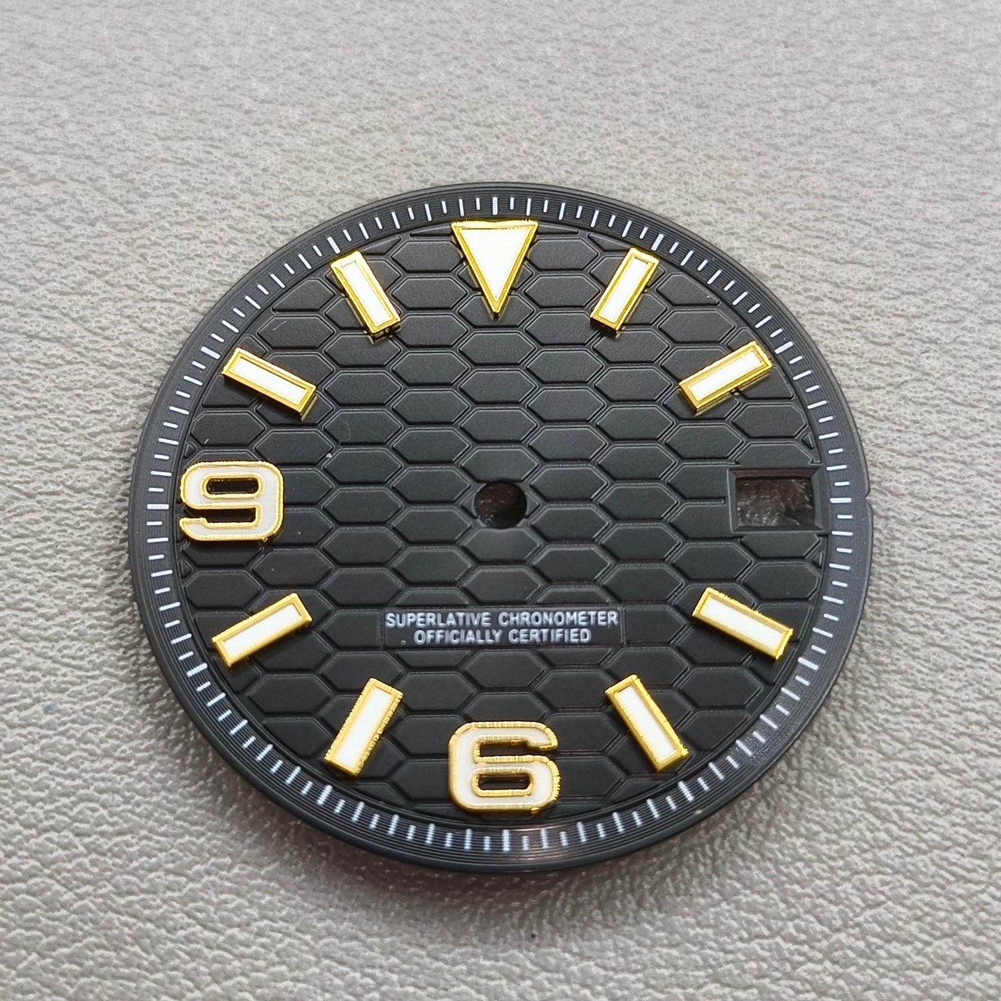 31mm No Logo Black Modified Golden Nail Diving Watch Dial Fit for NH35 NH36