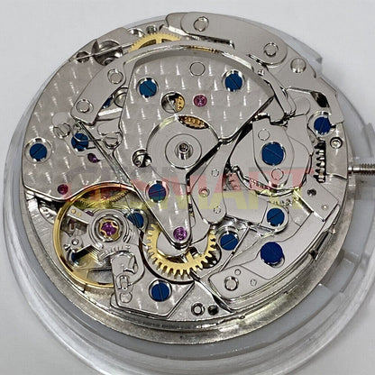Dandong 7753 automatic watch movement with small seconds at 9 o'clock, precision mechanical component.
