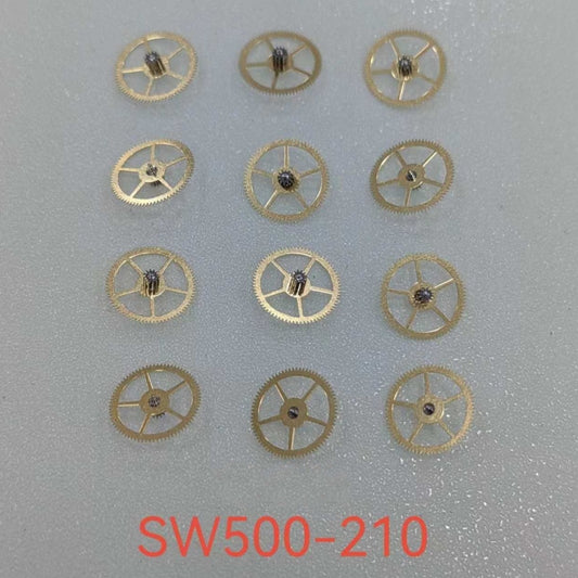 Swiss ETA SW500-210 third wheel gear for watch movement repair and precision timing.