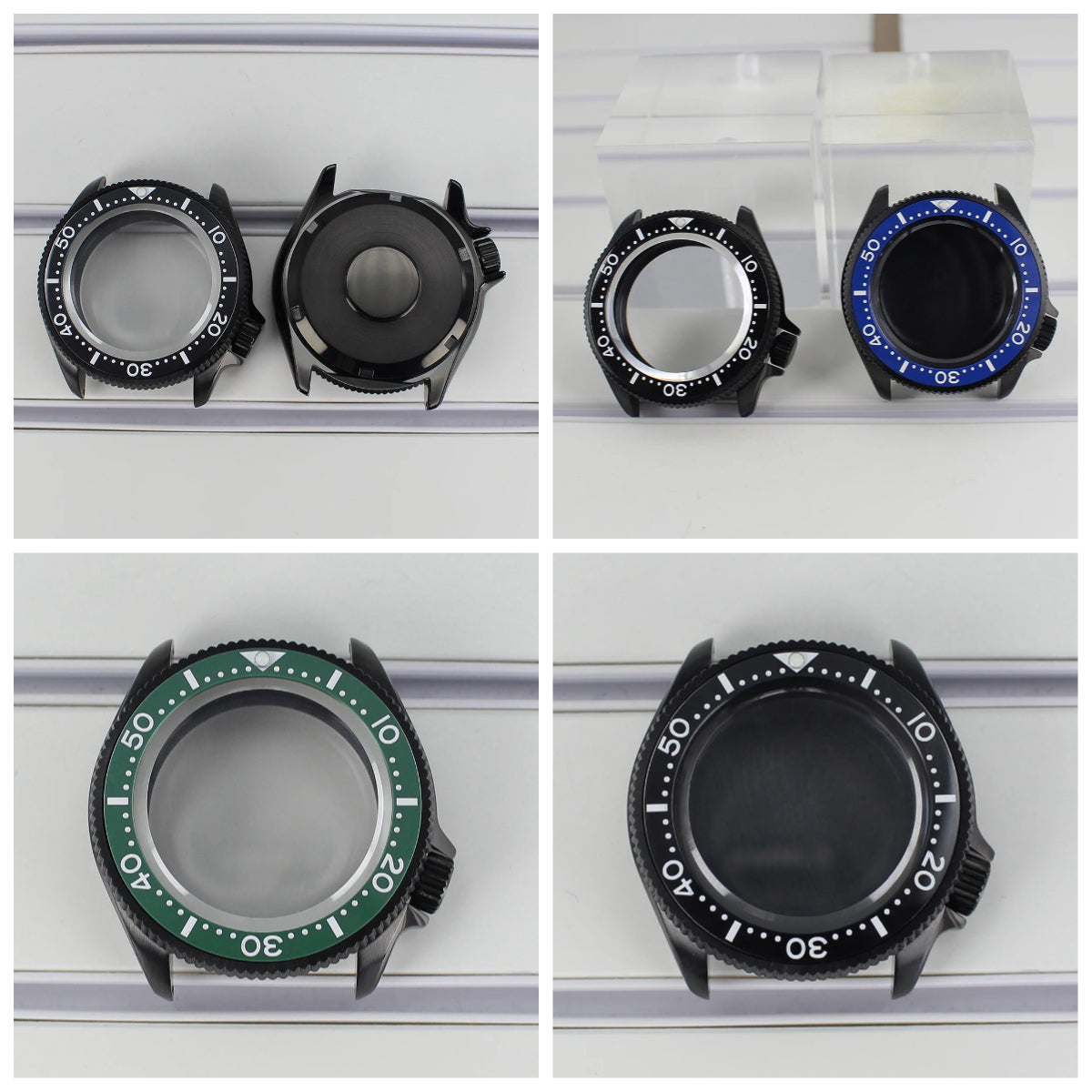 38mm Ceramic Bezel Watch Case For Nh35 Nh36 4R36 For Mod Skx Sapphire Glass