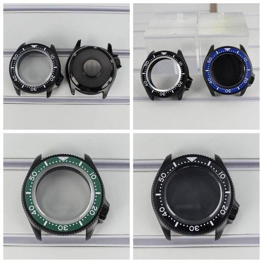 38mm Ceramic Bezel Watch Case For Nh35 Nh36 4R36 For Mod Skx Sapphire Glass