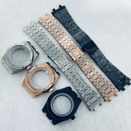 41mm AP Fit NH34 NH35 NH36 NH38 NH70 Transparent Back Sapphire Watch Case
