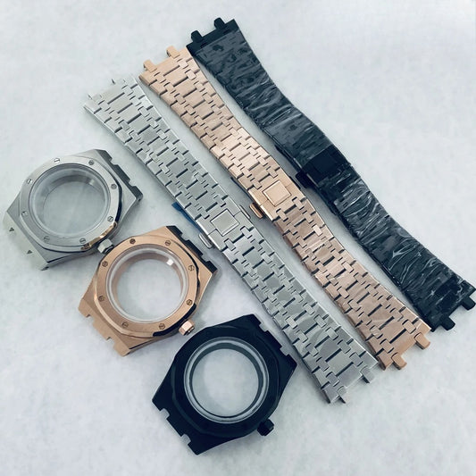 41mm AP Fit NH34 NH35 NH36 NH38 NH70 Transparent Back Sapphire Watch Case