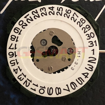 White dial watch with Miyota 2315 quartz movement, 3 hands, date at 3 o'clock, suitable for accessories.