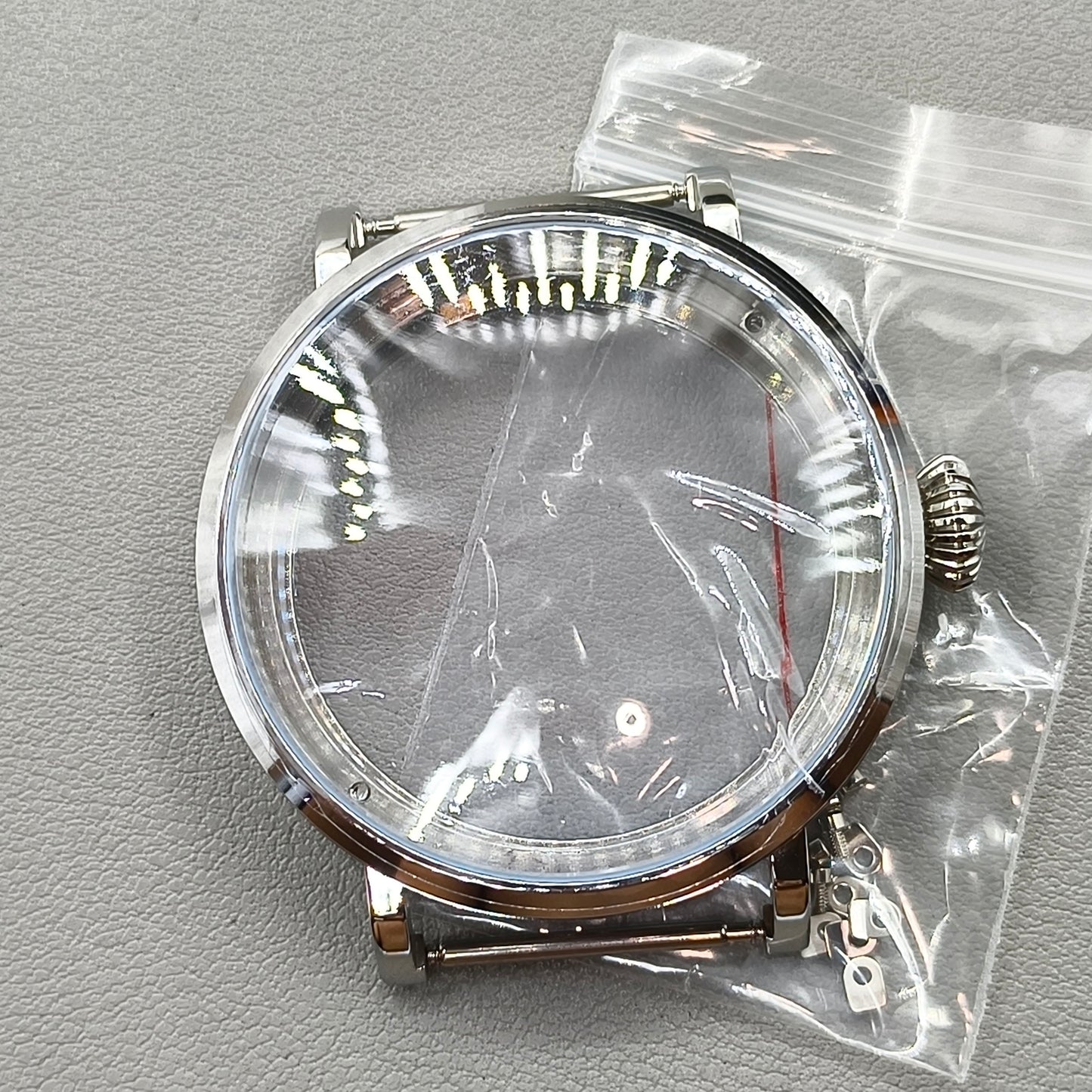 3 ATM 46mm 316L Stainless Steel Watch Case Fit ETA6497 6498 ST3600 3621