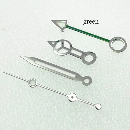 Green+Silver Trim  Blue Luminous Diving Watch Hand for NH34 GMT 4 Hands