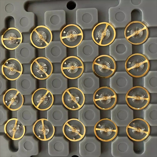 Japanese Golden Balance Wheel for Miyota 8200 series watch movement, enhancing precision and durability.