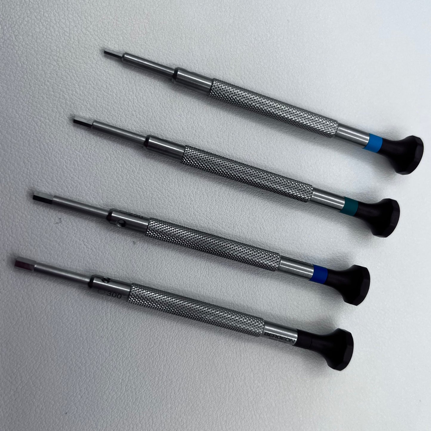 Swiss Bergeon 30081-HEX-P04 Hex Blade Screwdrivers Set of 4