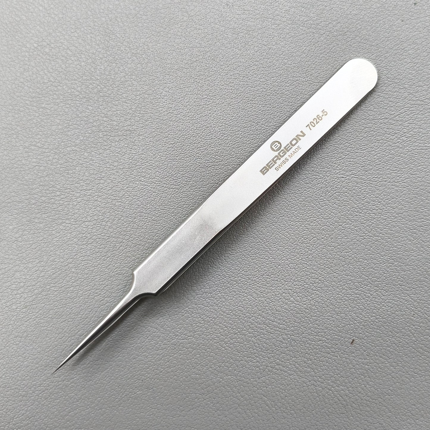 Swiss Bergeon 7026-5 Antimagnetic Tweezer Super Fine Points for Hairsprings