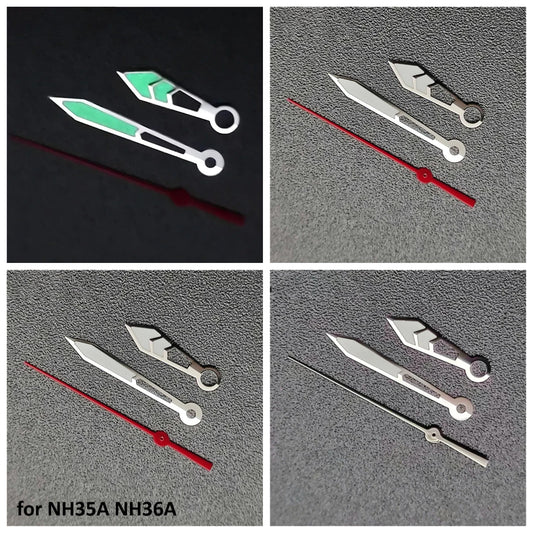 Green Luminous Watch Hands for NH35 NH36 NH35A NH36A 4R 7S Mechanical Movement