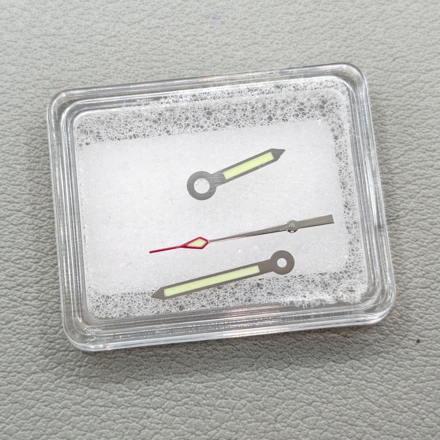 Silver Trim Green Lume Arrow Shape Watch Hands for NH35 NH36 7S26 NH70