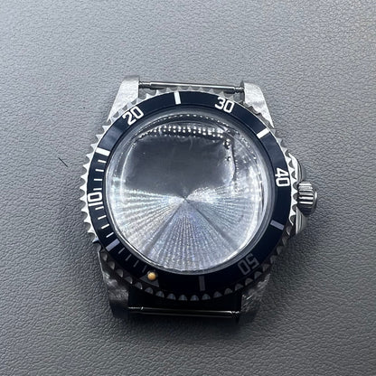 39.5mm stainless steel waterproof watch case with sapphire glass, compatible with NH35/36 movements.