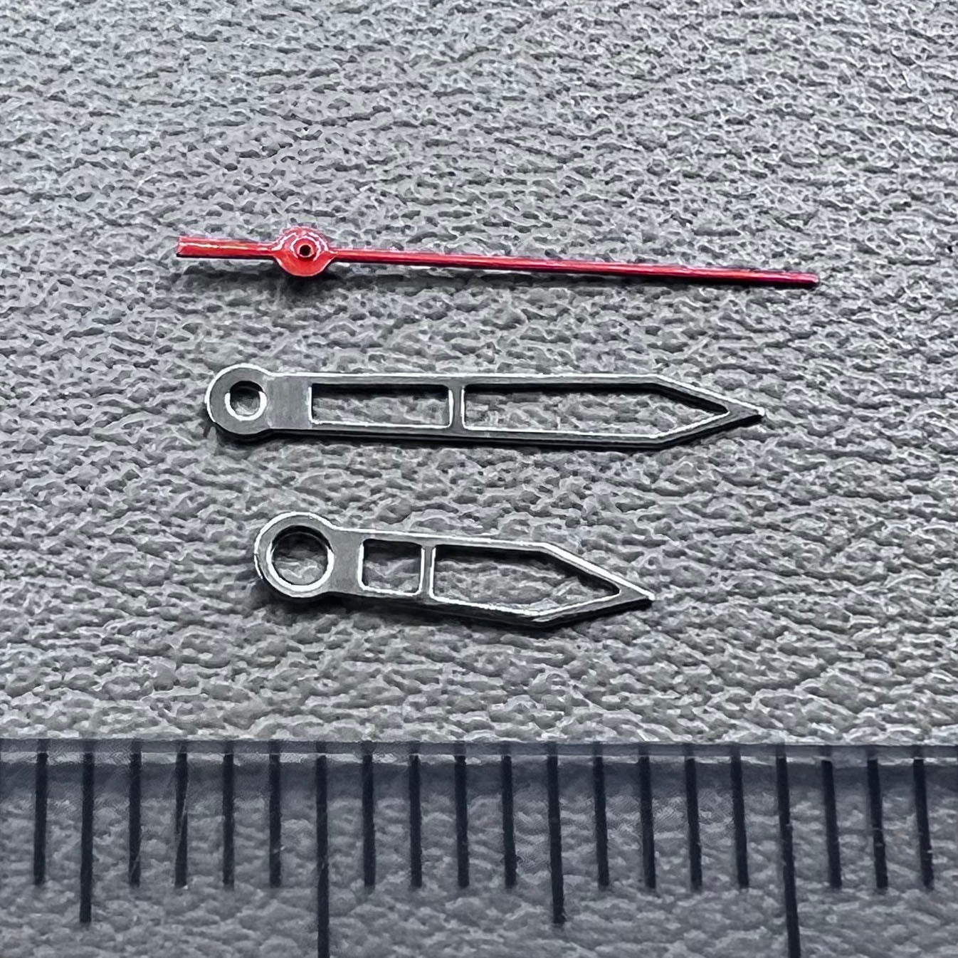 Set of hollow white trim watch hands for Miyota 2035 quartz movement