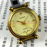 27mm China TAISHAN Manual Mechanical Lady Watch 19 Jews Golden Case Yellow Dial