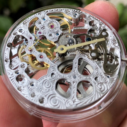Silver China-made hollow seagull ST3600 mechanical watch movement, ETA6497 replacement for repair