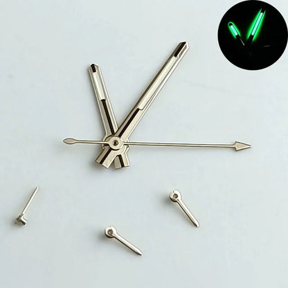 Green luminous watch hands for VK63 VK63A quartz movement, enhancing readability and style