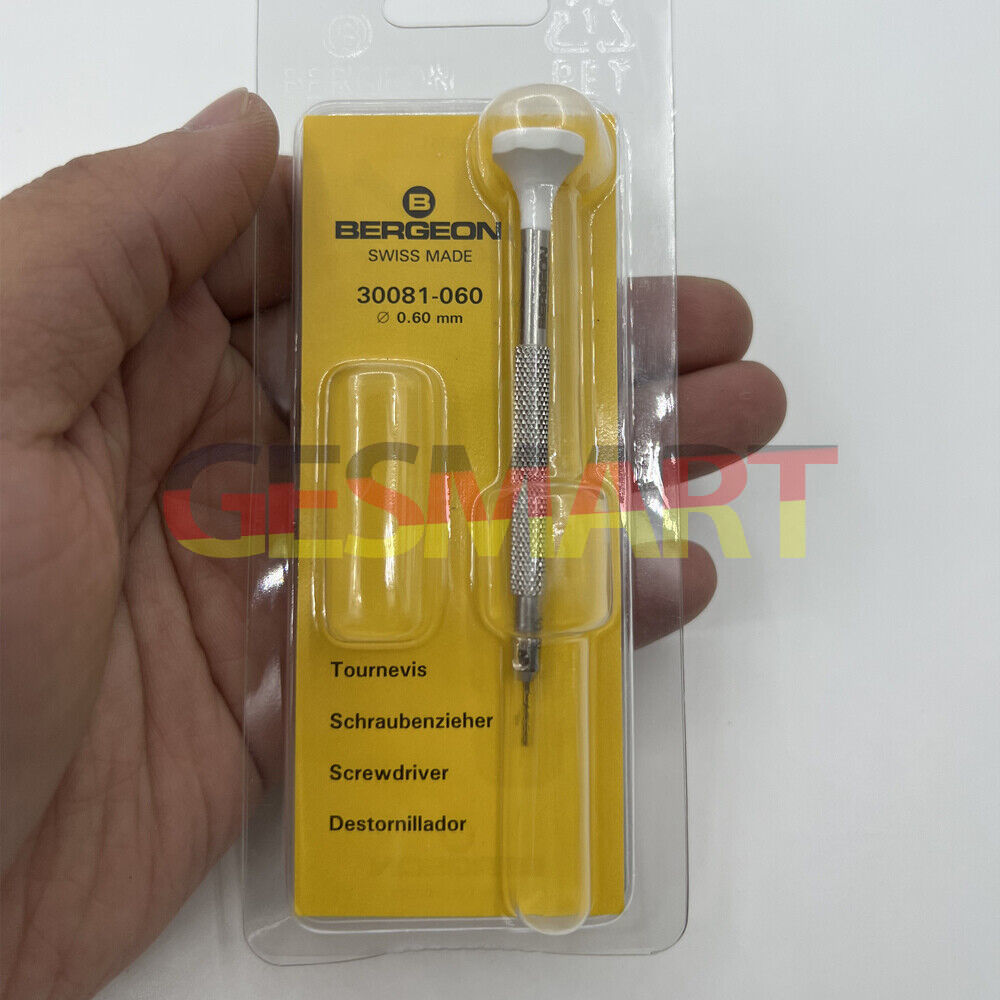 Bergeon 30081-060 ergonomic �0.60 mm screwdriver for precise watch repair tasks