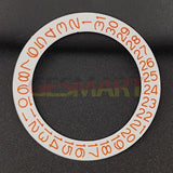 White Background Orange Character Date Disk Date Wheel Overlay for NH35 NH36