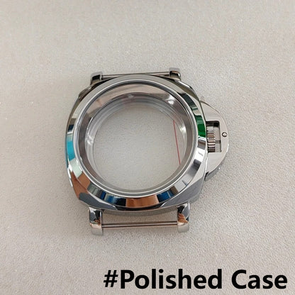 40MM Silver Stainless Steel with Handle Watch Case for NH35 NH36 4R36 7S26