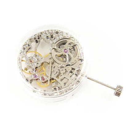 Replacement manual wind movement with 17 jewels, compatible with ETA 6498, ideal for watch making craftsmanship.