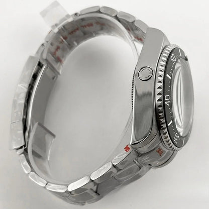 44mm Watch Case for Deep SEA Style for NH34 NH35 NH36 Rotating Bezel Solid Back