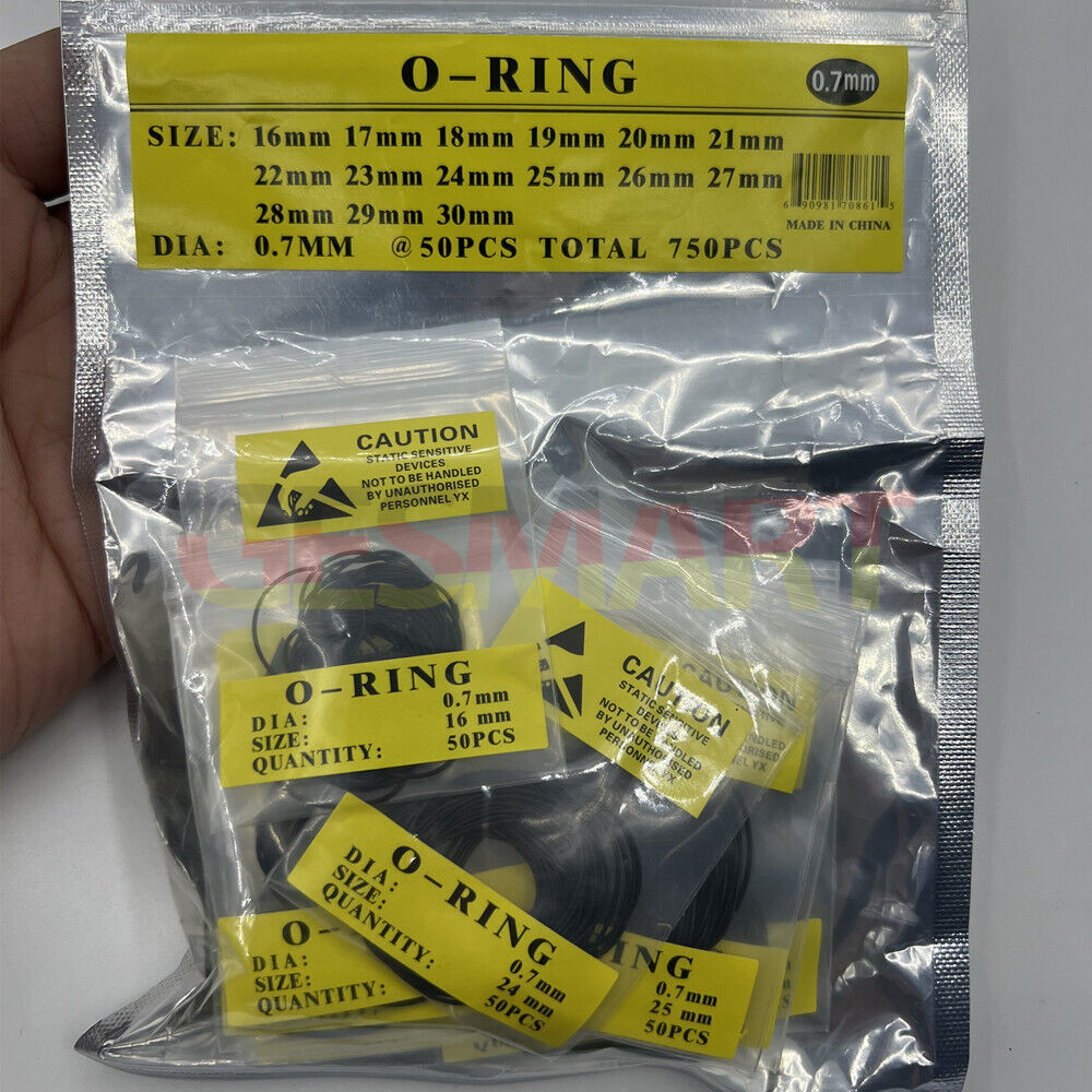 1. Assorted silicone watch gasket O-rings for back case seals, perfect for repairs and replacements.  