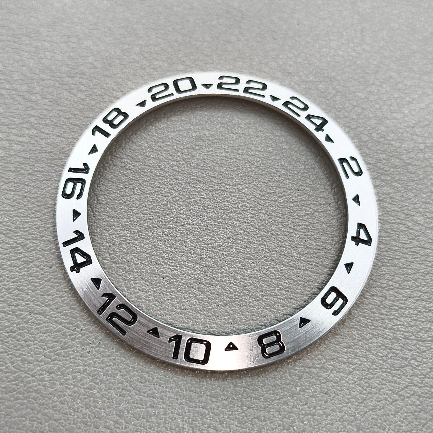 38mm GMT Ceramic Watch Bezel Silver  for 40mm Men Automatic Mechanical Watch