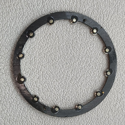 28.5mm Black Watch Dial Circle Plate for Japan NH70 NH72 Skeleton Movement Hollow