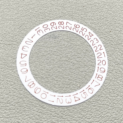 Date@3 White Background Brown Character Disk Date Wheel for Miyota NH35 NH36