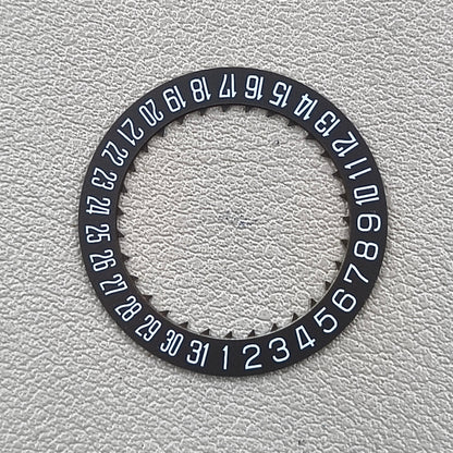 2 PIECES Black Special Font Date@6 Date Disk Wheel Date Wheel for Miyota 8215