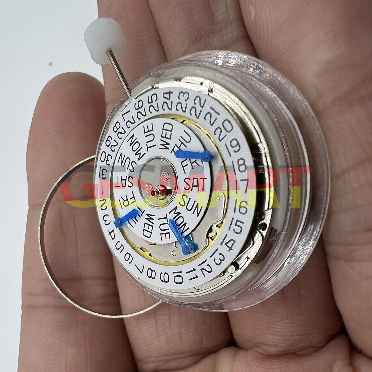 HZ2350 automatic watch with double calendar feature, Chinese-made mechanical movement for precision timekeeping.