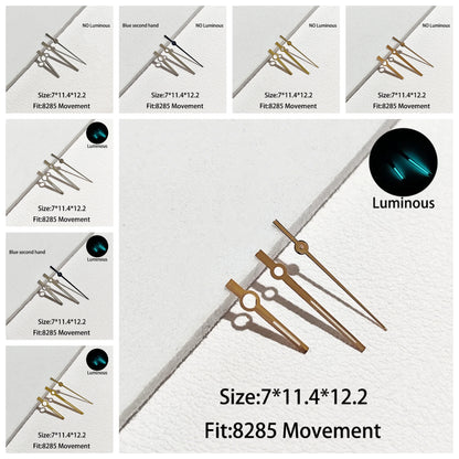 For M8285 Hands High Qualit Parts Blue-Green C3 Luminous for Automated Watches