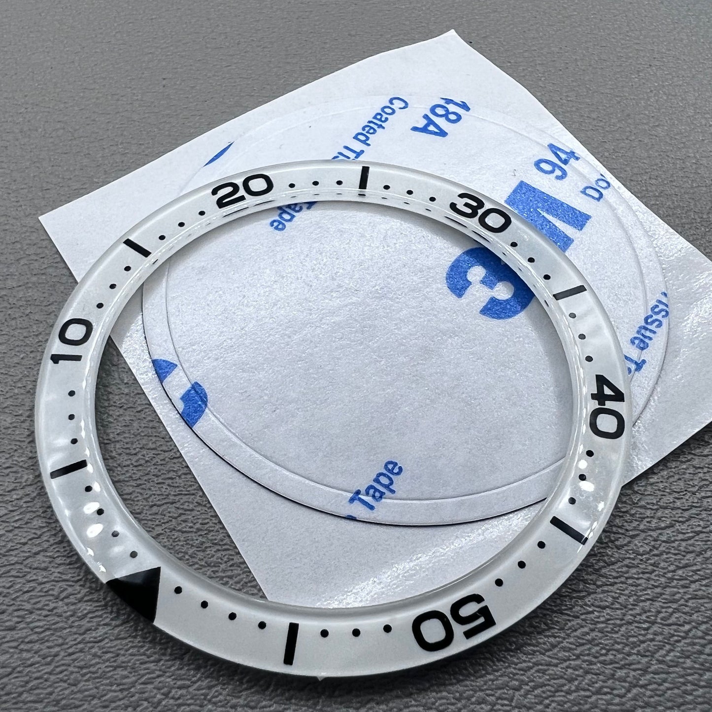 40.3/32.8mm Watch Bezel Insert White C3/BGW9 All Blue Luminous Diving Flat