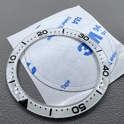 40.3/32.8mm Watch Bezel Insert White C3/BGW9 All Blue Luminous Diving Flat