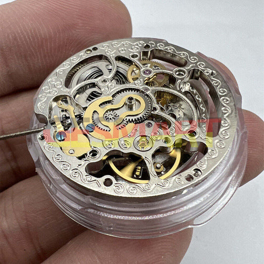 China Made Shanghai Silber Hohl Geschnitzt 3 Hände Automatische Mechanische Bewegung