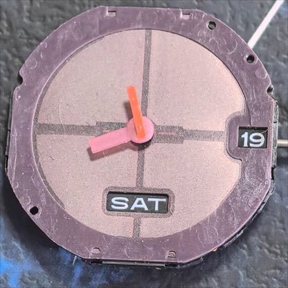 Japan Made Citizen E106M Solar Movement Black Disk Double Calendar