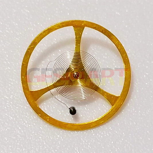 Complete balance wheel with hairspring for Tianjin Seagull T16 ST16 watch movement, precision engineered.